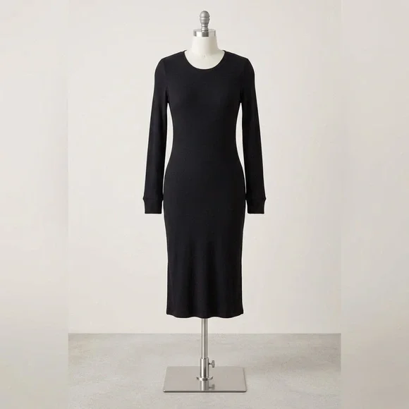 Smash + Tess Black Waffle Dream Long Sleeve Night Shirt Size Medium - Picture 1 of 13